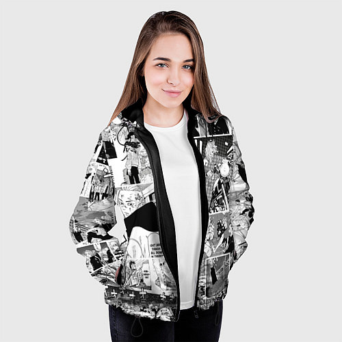 Женская куртка Токийские мстители манга / 3D-Черный – фото 3