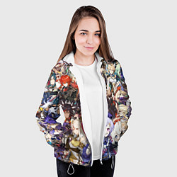 Куртка с капюшоном женская ПЕРСОНАЖИ GENSHIN IMPACT ЦВЕТНОЙ, цвет: 3D-белый — фото 2