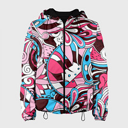 Куртка с капюшоном женская Краски Жизни, цвет: 3D-черный