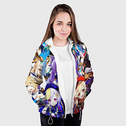 Куртка с капюшоном женская ГЕРОИ ИГРЫ GENSHIN IMPACT, цвет: 3D-белый — фото 2