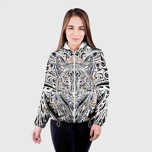 Женская куртка БЕЛАЯ ЭТНИЧЕСКА ЛИСА WHITE FOX / 3D-Белый – фото 4