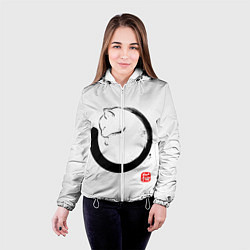 Куртка с капюшоном женская Котик на тебе спит, цвет: 3D-белый — фото 2