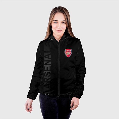 Женская куртка ФК Арсенал / 3D-Черный – фото 4