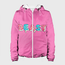 Куртка с капюшоном женская Mr Beast Donut Pink edition, цвет: 3D-белый