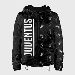 Куртка с капюшоном женская ЮВЕНТУС - Мрамор, цвет: 3D-черный