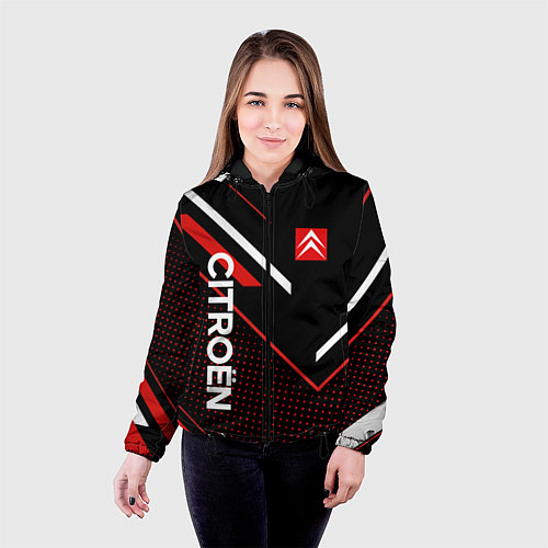 Женская куртка Citroen, Ситроен Полоски / 3D-Черный – фото 4