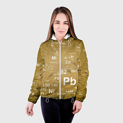 Куртка с капюшоном женская Pb - таблица Менделеева, цвет: 3D-белый — фото 2