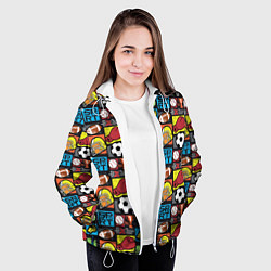 Куртка с капюшоном женская SPORT - СПОРТ, цвет: 3D-белый — фото 2