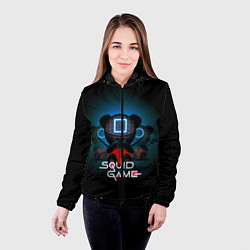 Куртка с капюшоном женская PANDA ИГРА В КАЛЬМАРА, цвет: 3D-черный — фото 2