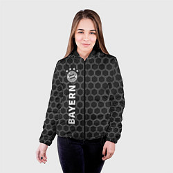 Куртка с капюшоном женская БАВАРИЯ Соты По вертикали, цвет: 3D-черный — фото 2