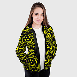 Куртка с капюшоном женская BVB 09 - BORUSSIA Боруссия Дортмунд, цвет: 3D-черный — фото 2