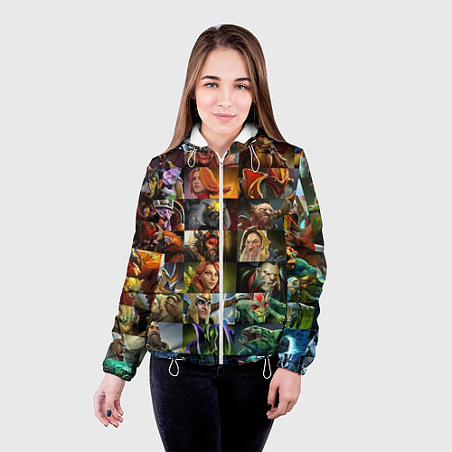 Женская куртка HEROES DOTA 2 ПЕРСОНАЖИ ДОТА 2 / 3D-Белый – фото 4