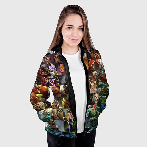 Женская куртка HEROES DOTA 2 ПЕРСОНАЖИ ДОТА 2 / 3D-Черный – фото 3
