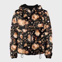 Женская куртка Кофейные пятна и зёрна кофе