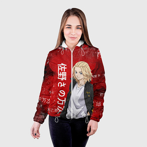 Женская куртка МАЙКИ МАНДЗИРО ТОСВА RED / 3D-Белый – фото 4