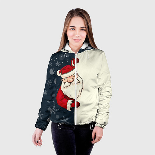 Женская куртка Привет Дед Мороз / 3D-Белый – фото 4
