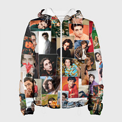 Куртка с капюшоном женская Тимоти цветной коллаж, цвет: 3D-белый