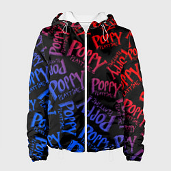 Куртка с капюшоном женская POPPY PLAYTIME LOGO NEON, ХАГИ ВАГИ, цвет: 3D-белый