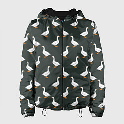 Женская куртка Гуси паттерн