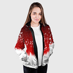 Куртка с капюшоном женская МУЗЫКАЛЬНАЯ НОВОГОДНЯЯ НОЧЬ 2022 НОВЫЙ ГОД, цвет: 3D-черный — фото 2