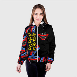 Куртка с капюшоном женская Poppy Playtime Страх настигнет, цвет: 3D-белый — фото 2