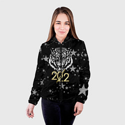 Куртка с капюшоном женская Символ года тигр 2022 Ура-Ура!, цвет: 3D-черный — фото 2