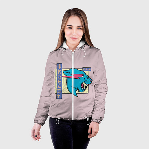Женская куртка Mr Beast Japan Full Print / 3D-Белый – фото 4