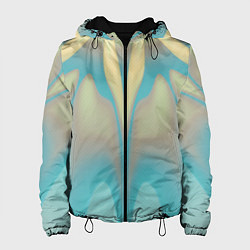 Куртка с капюшоном женская Летнее солнце Абстракция 541-251-w1 Дополнение, цвет: 3D-черный