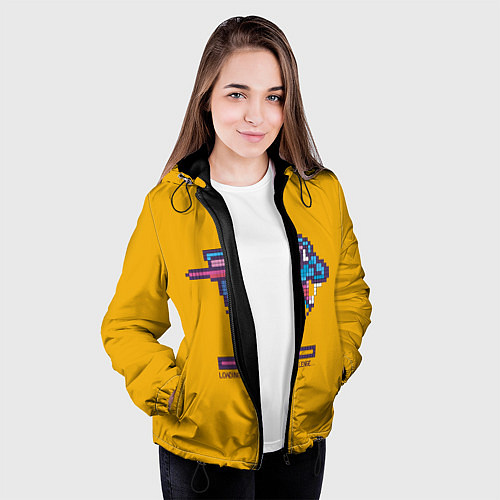Женская куртка Mr Beast Pixel Art / 3D-Черный – фото 3