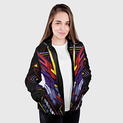 Куртка с капюшоном женская Везде роботы, цвет: 3D-черный — фото 2