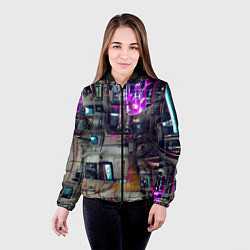 Куртка с капюшоном женская Инженерия, цвет: 3D-черный — фото 2