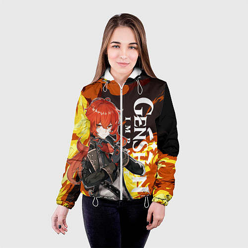 Женская куртка ДИЛЮК ПИРО ВЗРЫВ DILUC / 3D-Белый – фото 4