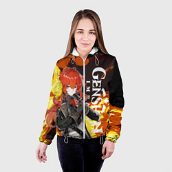 Куртка с капюшоном женская ДИЛЮК ПИРО ВЗРЫВ DILUC, цвет: 3D-белый — фото 2