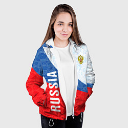 Куртка с капюшоном женская RUSSIA SPORT STYLE РОССИЯ СПОРТИВНЫЙ СТИЛЬ, цвет: 3D-белый — фото 2