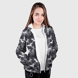 Куртка с капюшоном женская Табун Лошадей, цвет: 3D-белый — фото 2