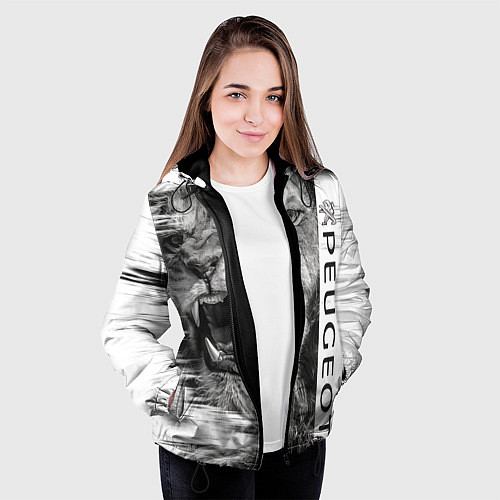 Женская куртка Peugeotlion / 3D-Черный – фото 3