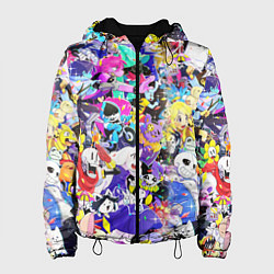 Женская куртка UNDERTALE PATTERN HEROES, ВСЕ ГЕРОИ ИГРЫ