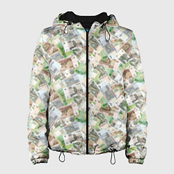 Куртка с капюшоном женская Деньги РФ Рубли, цвет: 3D-черный