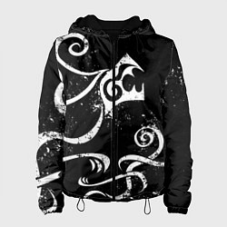 Женская куртка ТАТУИРОВКА ДРАКЕНА WHITE AND BLACK