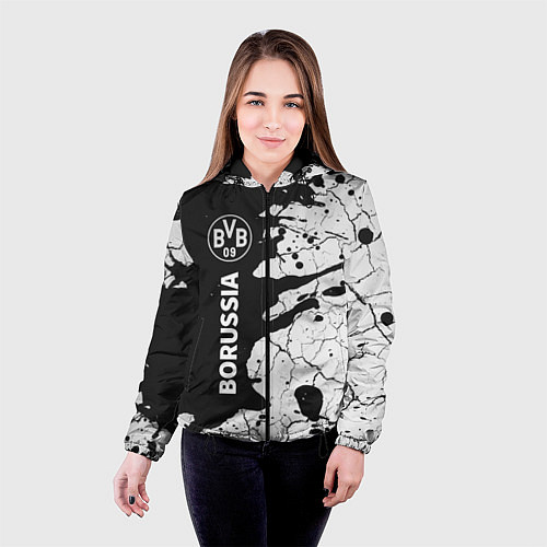 Женская куртка BORUSSIA Краски Вертикально / 3D-Черный – фото 4