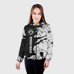 Куртка с капюшоном женская BORUSSIA Краски Вертикально, цвет: 3D-черный — фото 2