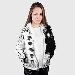 Куртка с капюшоном женская ШКОЛЫ И ЗНАКИ ВЕДЬМАКОВ, цвет: 3D-белый — фото 2
