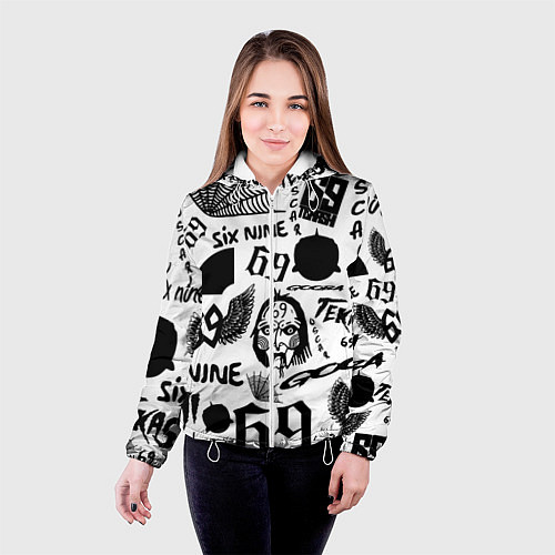 Женская куртка 6IX9INE - Pattern / 3D-Белый – фото 4