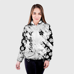 Куртка с капюшоном женская Чёрный клевер black clover,, цвет: 3D-белый — фото 2