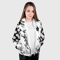 Куртка с капюшоном женская Чёрный клевер black clover,, цвет: 3D-белый — фото 2