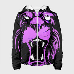 Куртка с капюшоном женская Neon pink lion, цвет: 3D-белый