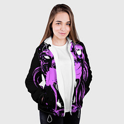 Куртка с капюшоном женская Neon pink lion, цвет: 3D-белый — фото 2