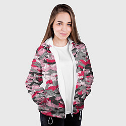Куртка с капюшоном женская Именной камуфляж Татьяна, цвет: 3D-белый — фото 2
