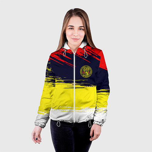 Женская куртка Кобра кай Cobra Kai спина / 3D-Белый – фото 4