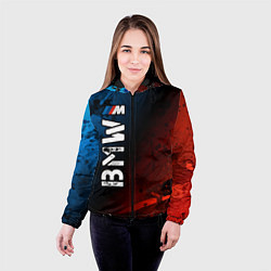 Куртка с капюшоном женская БМВ BMW Краски, цвет: 3D-черный — фото 2